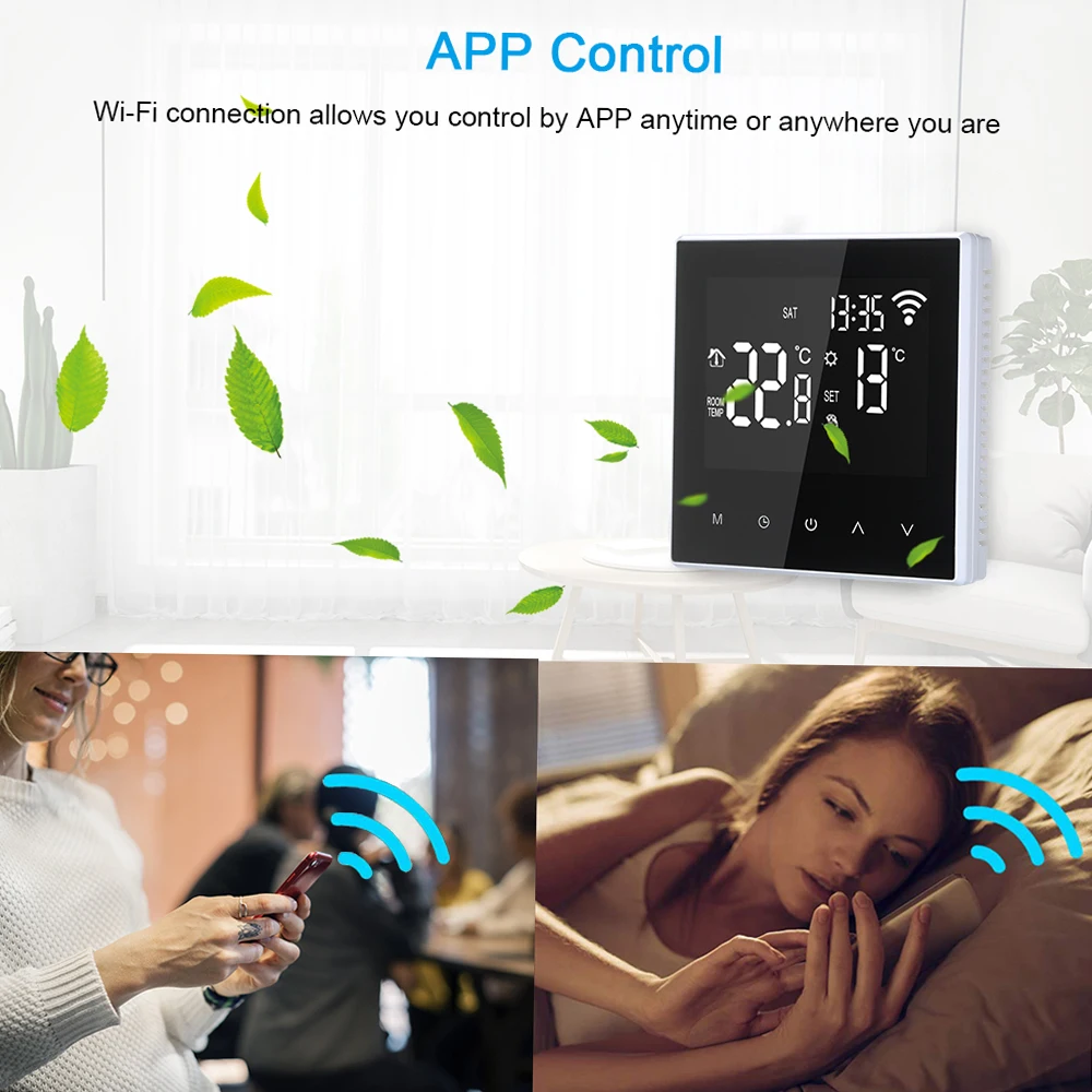 

Wi-Fi Smart Thermostat Digital Temperature Controller Weekly Circulation Programmable Electric Underfloor Heating APP Control