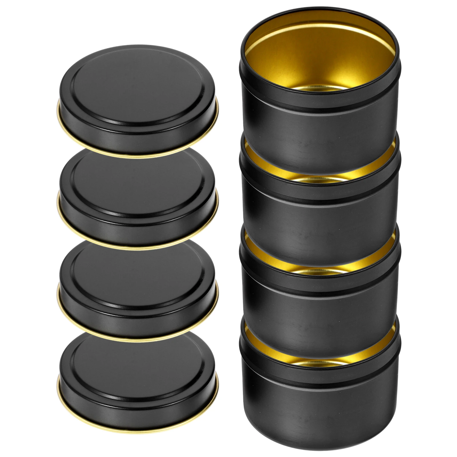 

4Pcs DIY Metal Jars Small Round Empty Containers for Crafting and Aromatherapy Metal Can Jar Tealight Holder