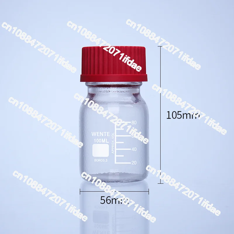 Coated Bottle Explosion-proof Reagent  Laboratory Coated Glass Bottles Anti-bottle Rupture Silk Mouth Bottle