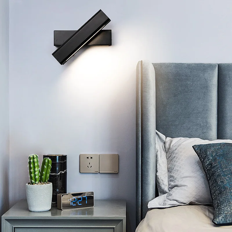 

Nordic wall lamp bedroom bedside lamp post-modern minimalist designer living room decorative wall lamp creative rotating