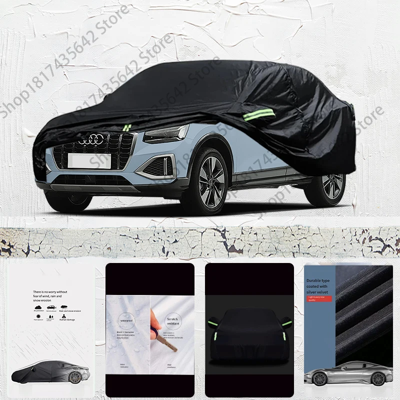 

For fit Audi Q2L Outdoor Protection Full Car Covers 210T Snow Cover Sunshade Waterproof Dustproof Exterior Car cover Black