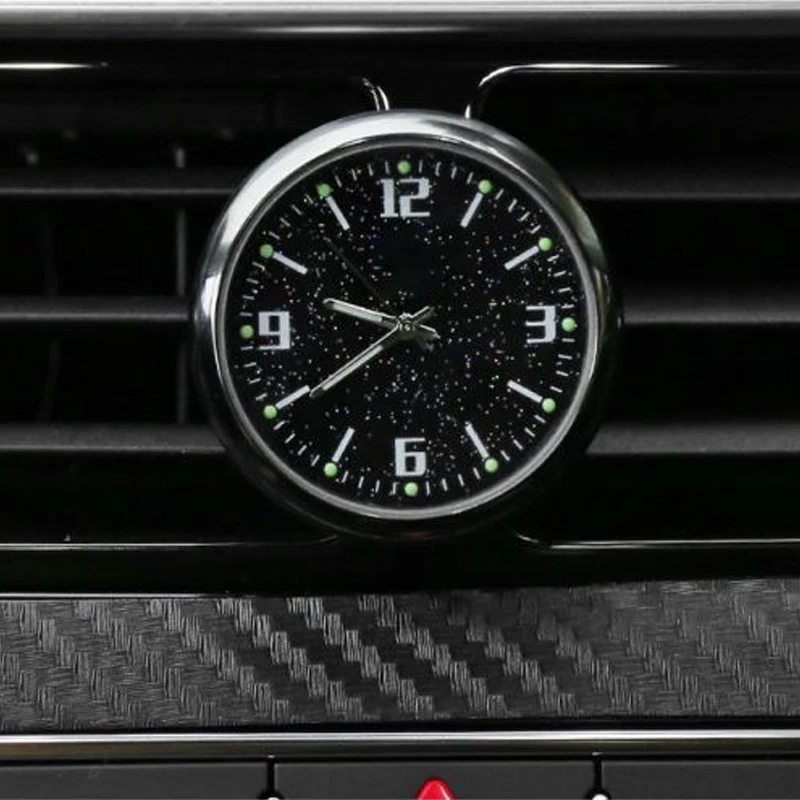 Fashion Car Starry Night-light Clock Car Clock Watch Modified Car Interior Electronic Quartz Watch Decoration Dashboard Clock