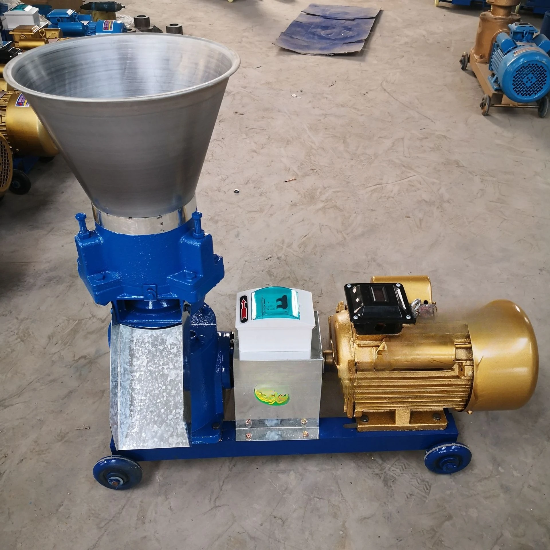 150 kg per hour 150 type feed pellet machine, lees soybean meal pelletizer