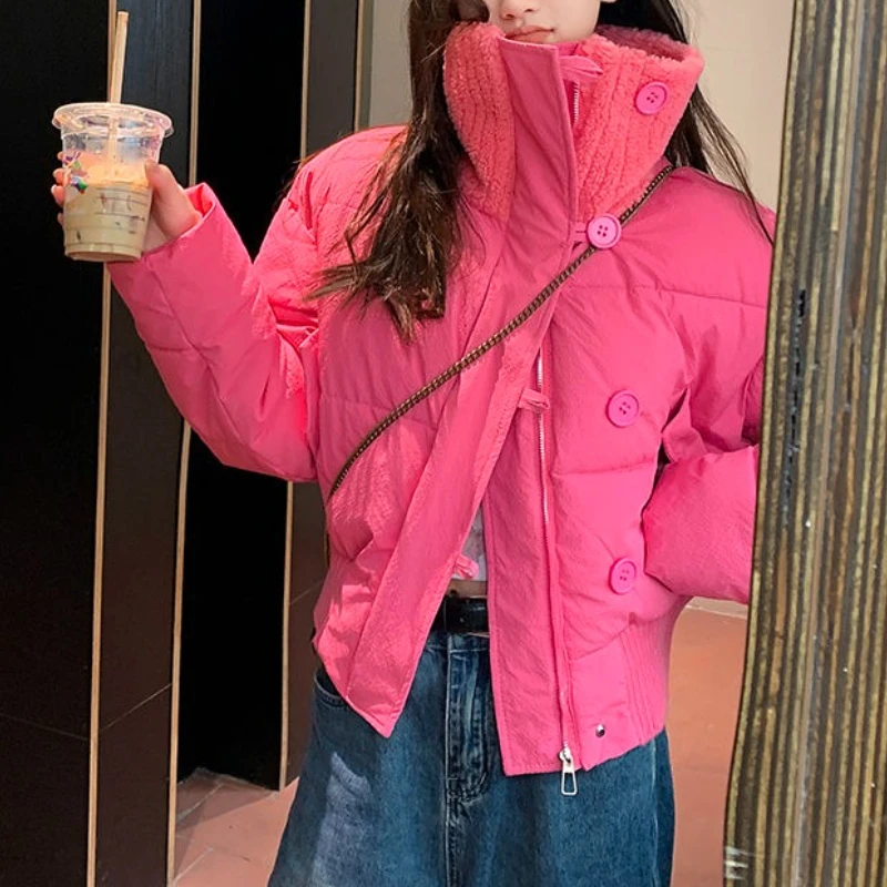 

2025 New Short Cotton-padded Clothes I Temperament Down Cotton-padded Clothes Small Winter Thickened Jacket