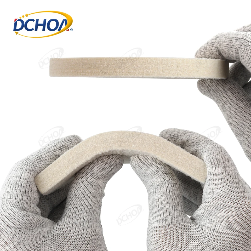 DCHOA Semicircle Wool Squeegee for Car Vinyl Wrap PPF Window Tint Film Installation Edge Tucking Scraper Tool Auto Accessories