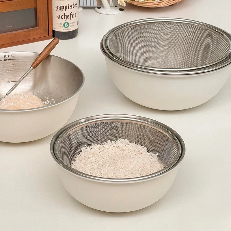 

Корзина-фильтр для сливного бассейна из нержавеющей стали для мытья мяса и лапши, сливная раковина для мытья домашнего риса и овощей