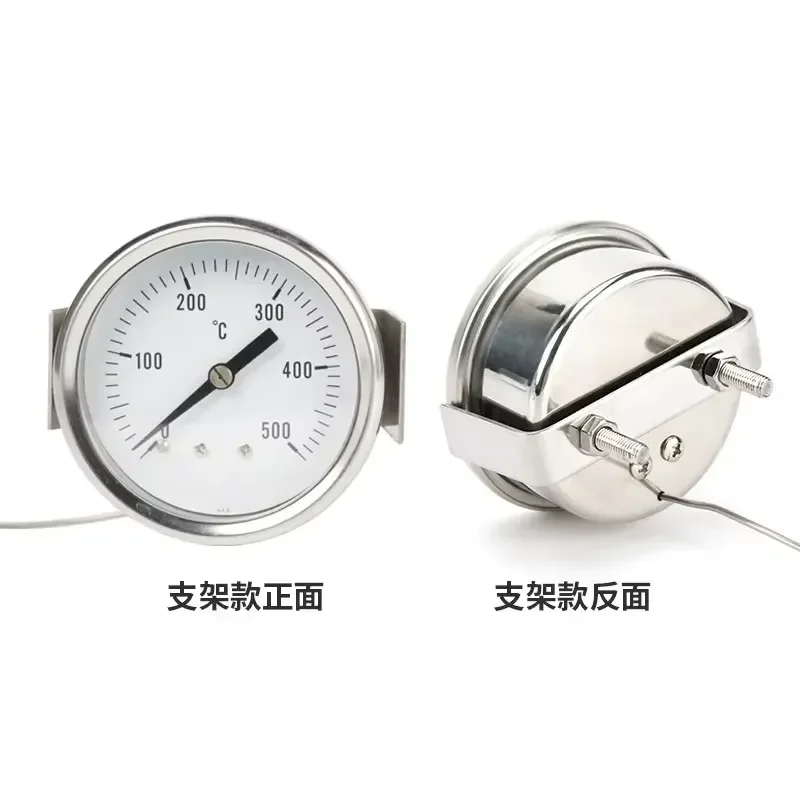 for Industrial Oven 304 Stainless Steel High Temp Gauge with Pressure Capillary Tube Durable Heat Resistant Sensor for