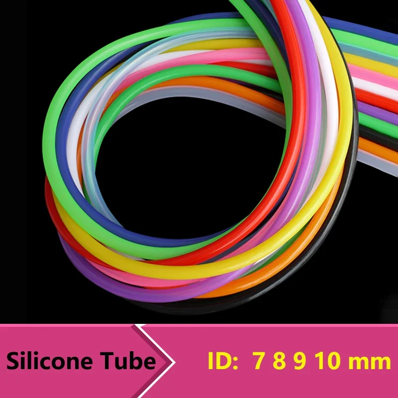 1/3/5M Food Grade Silicone Rubber Tube ID 7 8 9 10 mm Flexible Nontoxic Soft Drink Pipe Water Pump Flexible Garden Hose