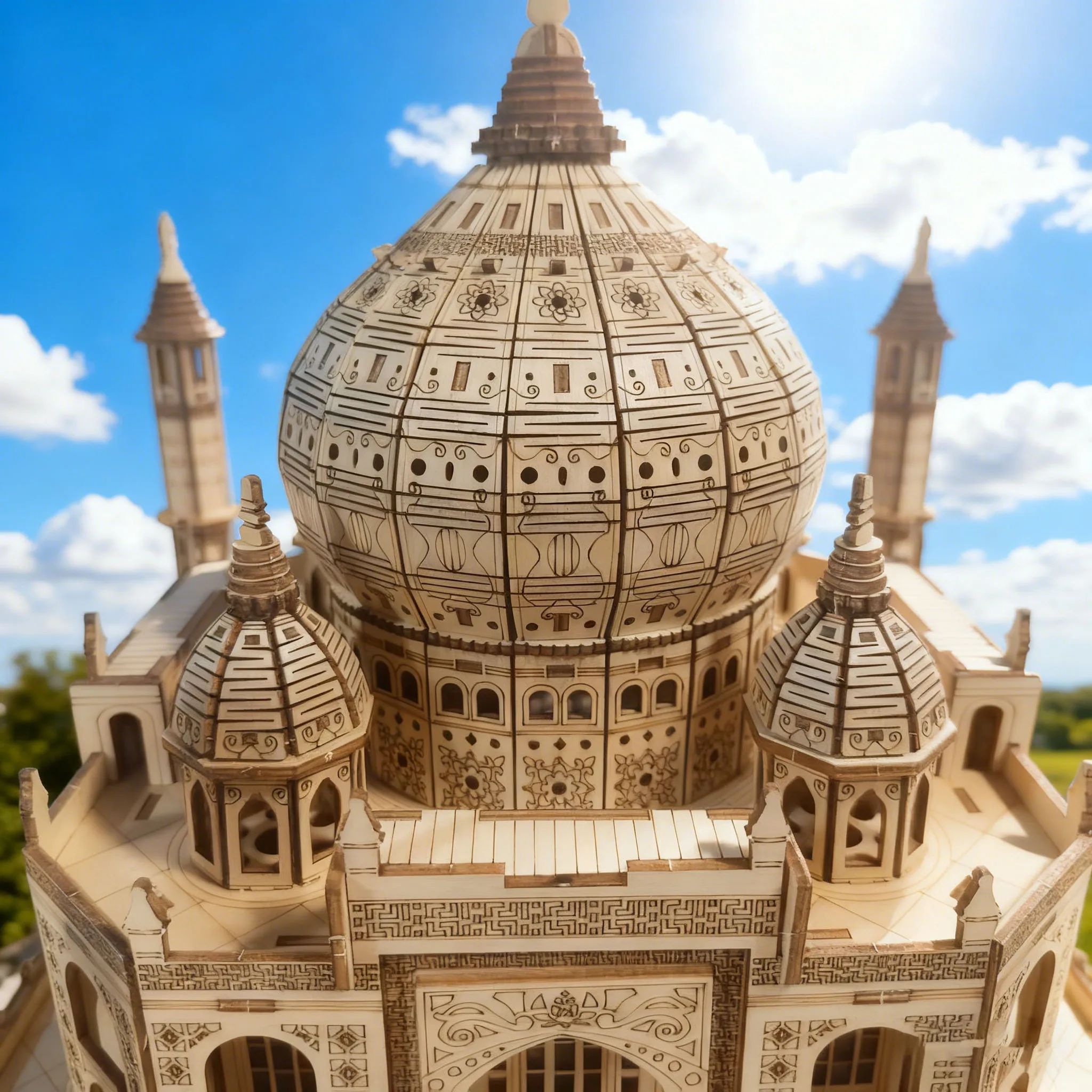 3D 나무 퍼즐 타지마할 모델, DIY 키트, 축제를 위한 이상적인 선물: 할로윈, 크리스마스 및 생일에 적합