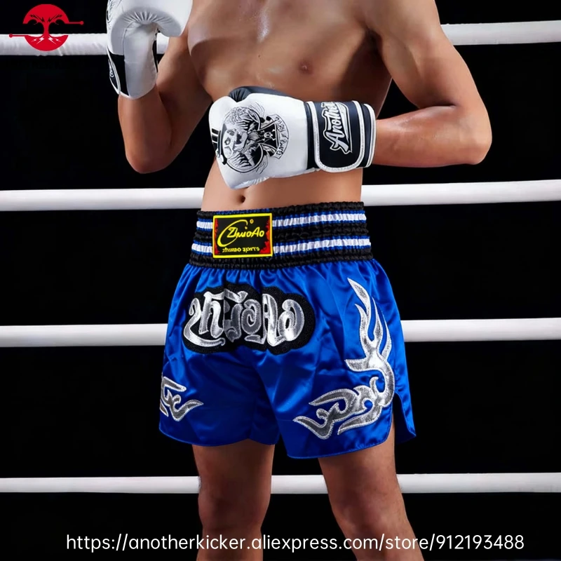 

Шорты для тайского бокса, мужские дышащие классические шорты для тайского бокса, женские и детские быстросохнущие тренировочные шорты для соревнований по BJJ MMA, боевые плавки