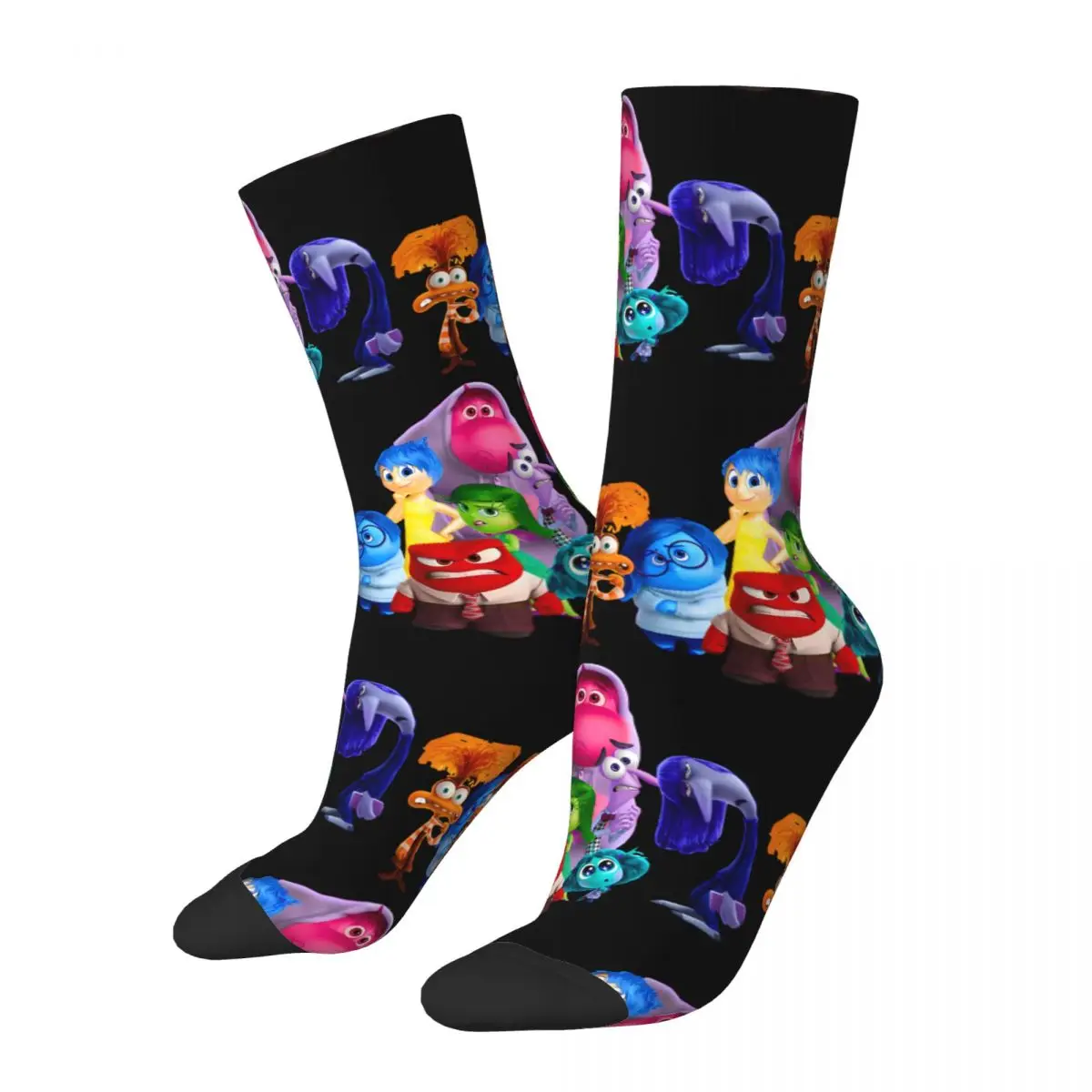 Happy Funny Men's compression Socks Inside Out Sticker Vintage Harajuku Inside out 2 Hip Hop Novelty Casual Crew Crazy Sock Gift