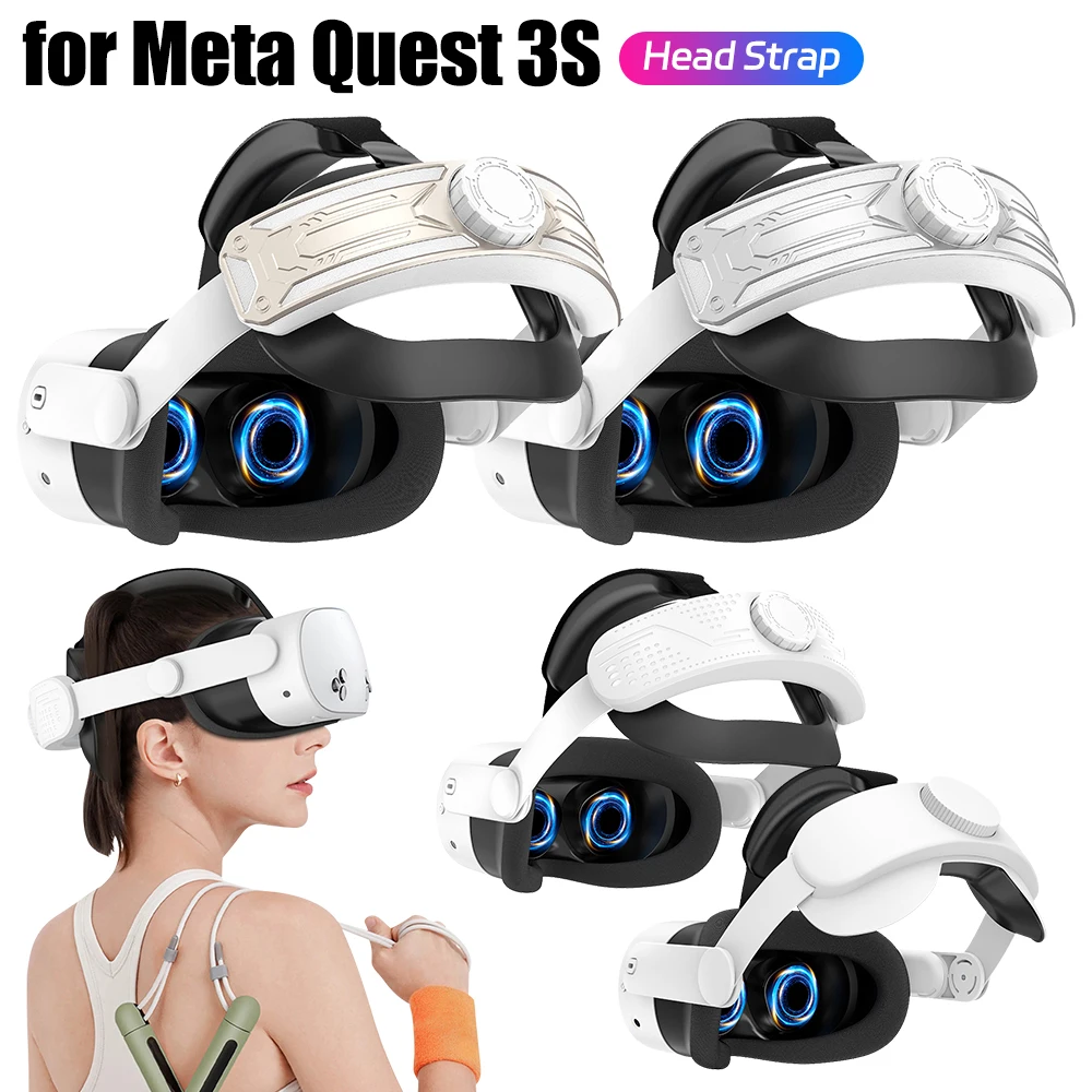 Adjustable Head Strap Enhanced Support and Comfort Head Band Reduce Pressure Replacement Head Strap for Meta Quest 3S