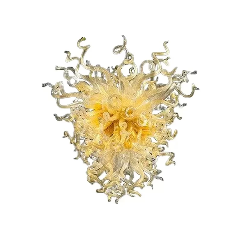 

100% pure hand-blown luxury glass chandelier LED lighting Murano color art hanging chandelier