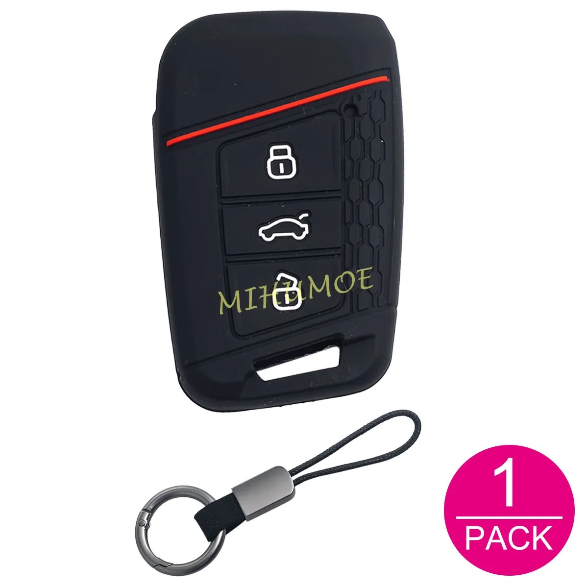 Siliconen Autosleutel Case Cover Fob Sleutelhanger Voor Vw Volkswagen Passat B8 Arteon Atlas Cross Sport 2018 2019 2020 2021 2022 2023