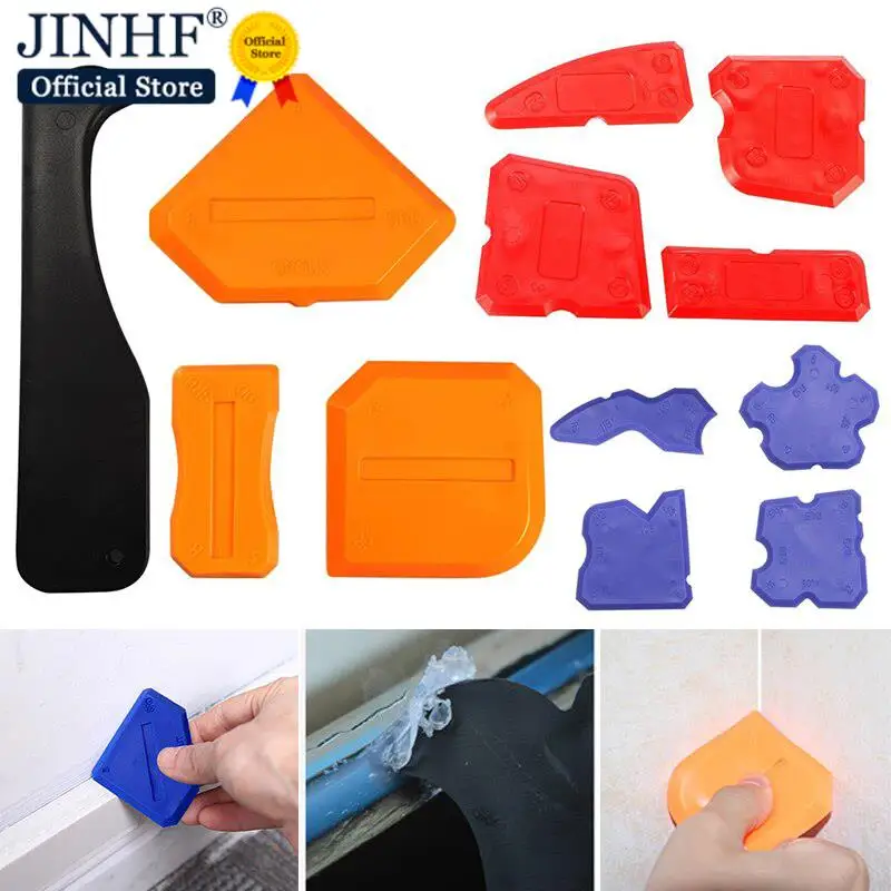 Car Scraper Tool Kit Grouting Set Smoothing Trowel Grout Remover Silicone Joint Filler Smoothing Spatula For Sealant Cleaning