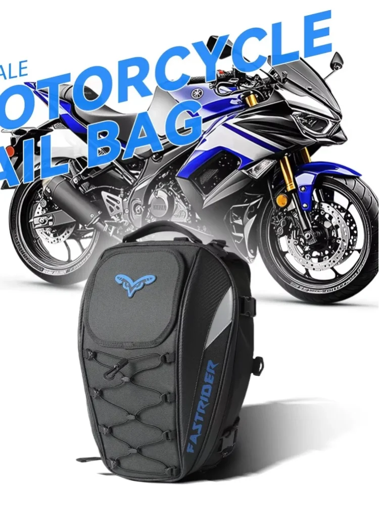 Motorrad-Hecktasche mit hoher Kapazität 37L, Motorradhelm-Rücksitztasche, Fahrer-Rucksack, wasserdichte Gepäcktasche, Motorradzubehör