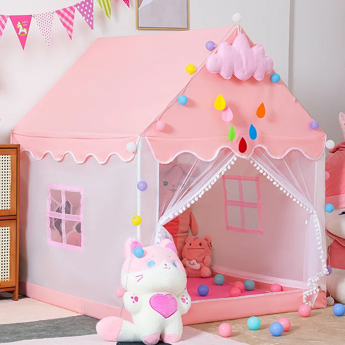 Indoor Kids Play Tent House Dream Princess Castle Girls Boys Children's Room Toy and Game Room Indoor Children's Tent