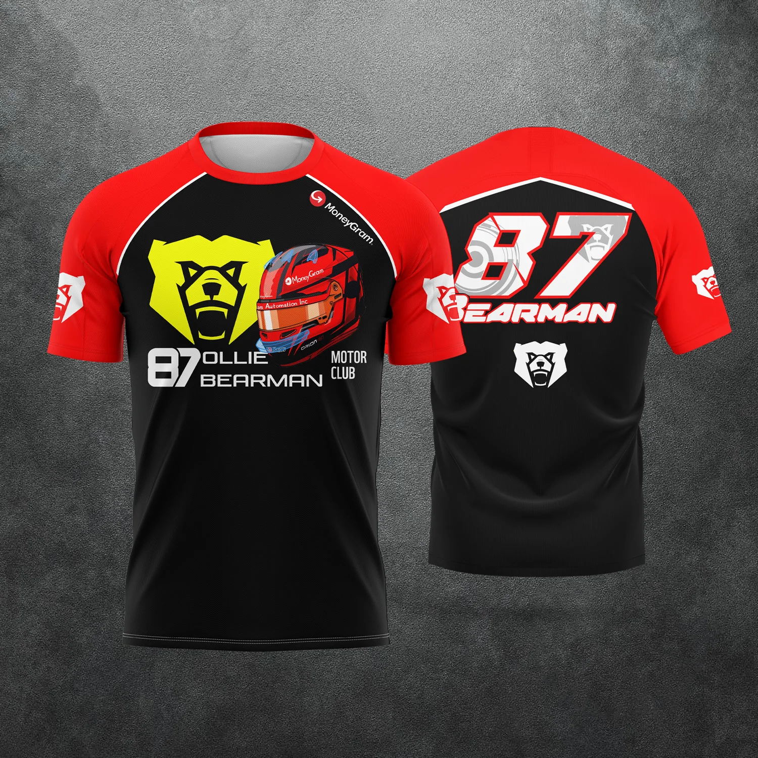 2026 Neues Lässiges Sommer-Unisex-T-Shirt für Rennfans mit Oliver Bearman 87 Ollie Motorsport Grafik Sport-T-Shirt