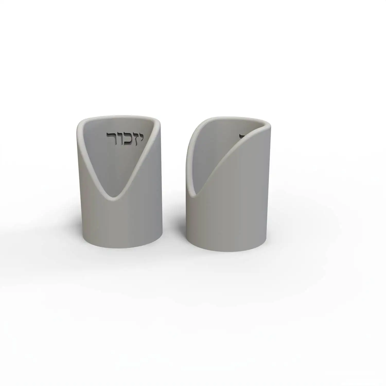 Silicone Mold For Yahrzeit Memorial Candle Holder, Jewish Ner Neshama Soul Candle Cup Casting Mold, Concrete Jesmonite Mould view 5
