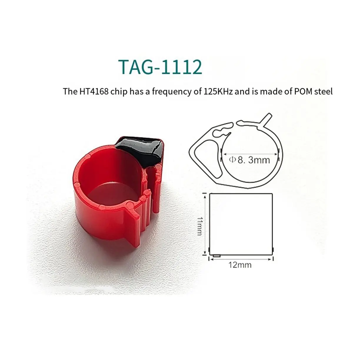 DT85 HOT 5Pcs 125KHz HT4186 Chip Ring Tag for Chiken Duck RFID Animal Foot Rings for Tracking Animal Management