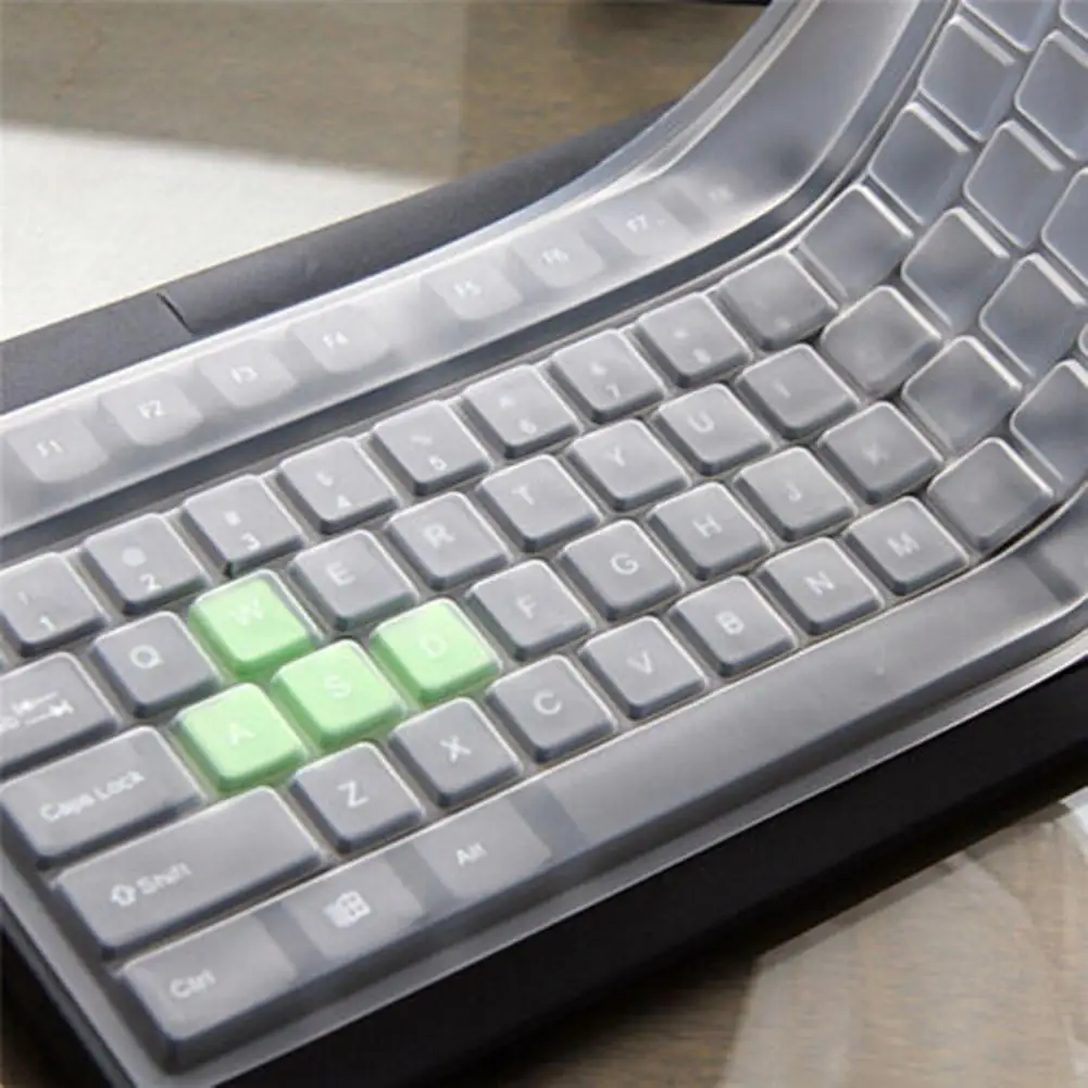 1Pcs Silicone Keyboard Cover Protector Transparent Dustproof Waterproof 108 Keys Desktop Computer Clear Keyboard Protective Film