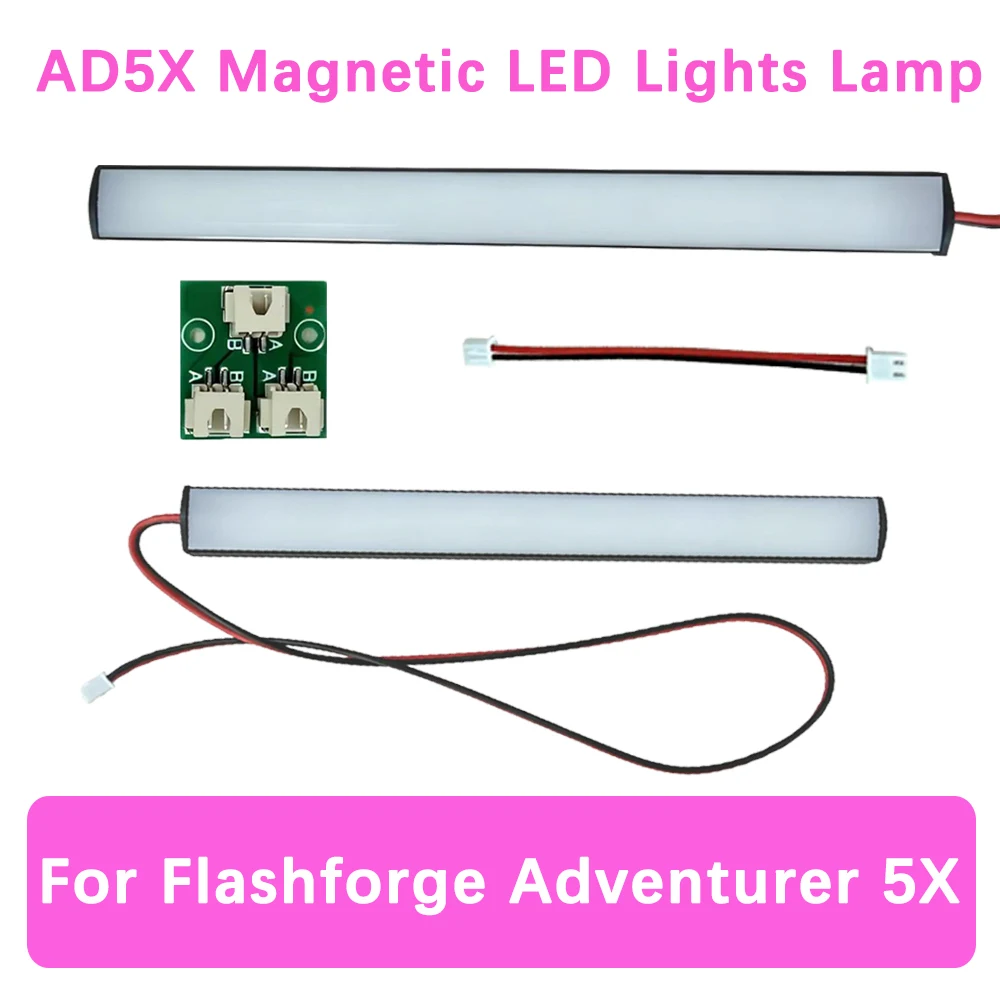 Upgrade Magnetic LED Lights Lamp For Flashforge AD5X LED Light Kit 24V Lighting Strip For Adventurer 5X/5M/5M PRO 3D Printer