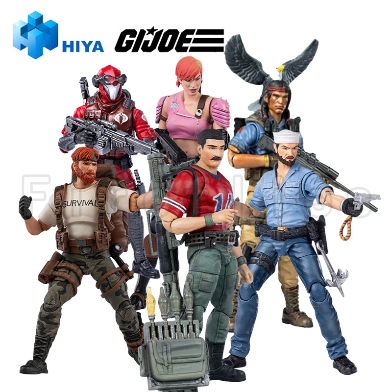 1/18 HIYA 3.75inch Action Figure Exquisite Mini Series G.I.JOE Firefly Commander Destro Flint Beach Head Anime Model Toy