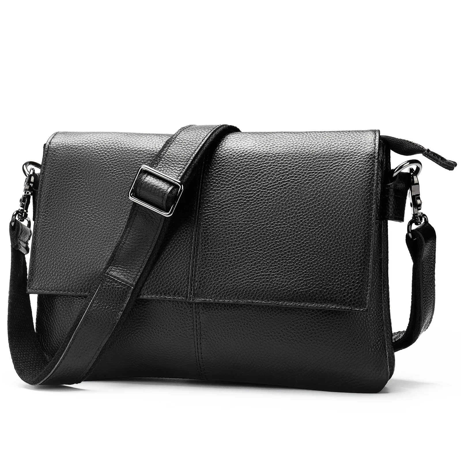 Imagem -04 - Grande Cluth Preto Bolsa com Alça de Ombro Bolsa de Embreagem de Couro Genuíno Armazenamento Bolsas de Lavagem para Homens Viagem Zíper Garras Masculino