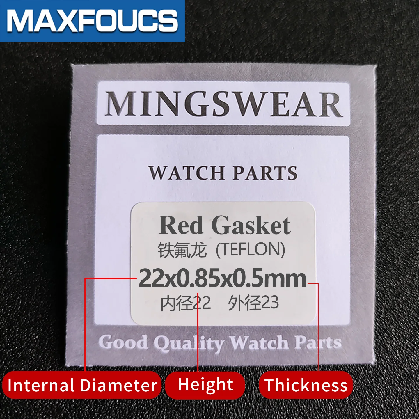 10 Stück PTFE-Dichtungsringe Set, Großhandel, passend für Uhrengehäuseboden, 0,6-0,5 mm dick, 16-40 mm Durchmesser, wasserdichte Dichtungsringe, Ersatzteile – Detail 4
