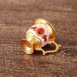 Rượu vang trắng được xác định cho nhà, lòng đỏ hợp kim tiêu chuẩn, trang trí cổ điển, châu Âu và Hoa Kỳ, thời trang sáng tạo, kim loại 12 Cúp rượu kim loại bán hàng chính - 2