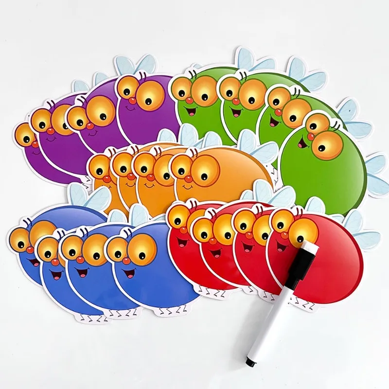 Language Learning Tool for Children - Fly Swatter and Erasable Cards for Interactive English Learning