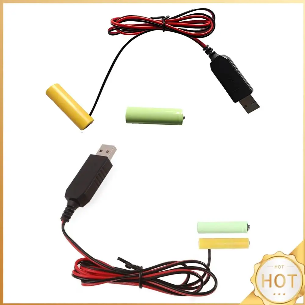 USB 5V To 3V AAA Battery Eliminator USB Power Supply Cable Eliminators Cord Replacement for Remote Control Radio LED Light