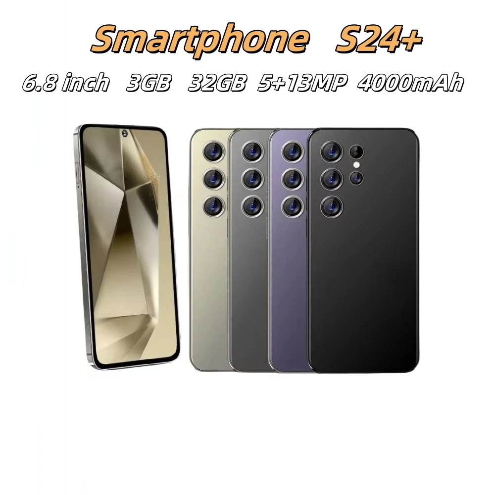 S24+,Smartphone Android,6.8 inch,3GB RAM 32GB ROM,5+13MP Camera,Mobile phones,Google Play Store,Dual SIM,Cellphones