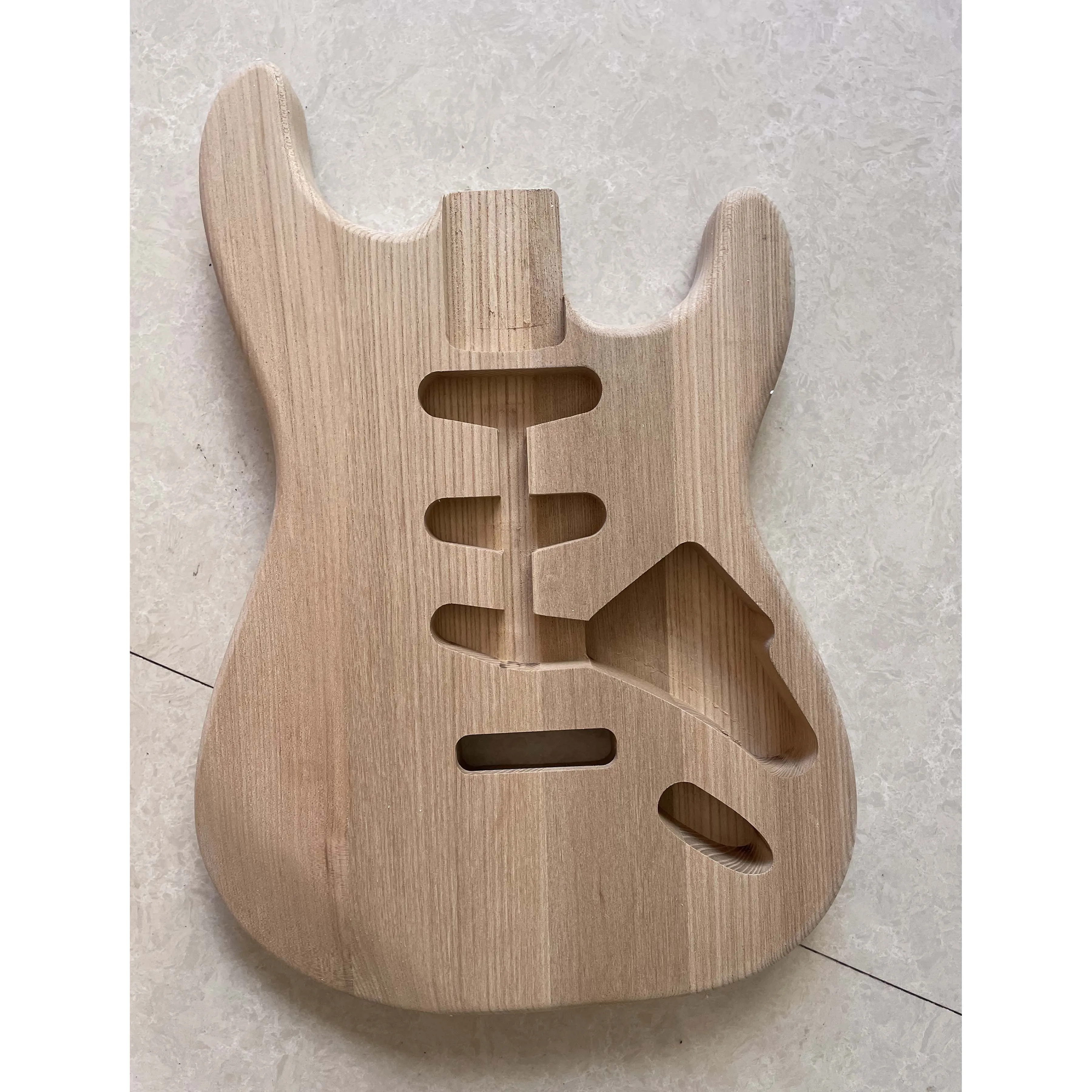 

ST Style Ash Wood Electric Guitar Body Unfinished without paint Luthier DIY Guitar Kit Semi Hollow Barrel Guitarra Part