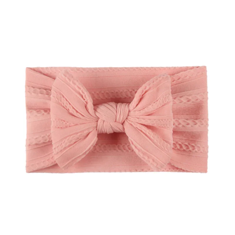 Bandeau de nouveau-né pour filles, 1 pièce, tricot élastique, Turban pour enfants, nœuds de bébé, Nylon doux, vêtements de tête pour enfants,