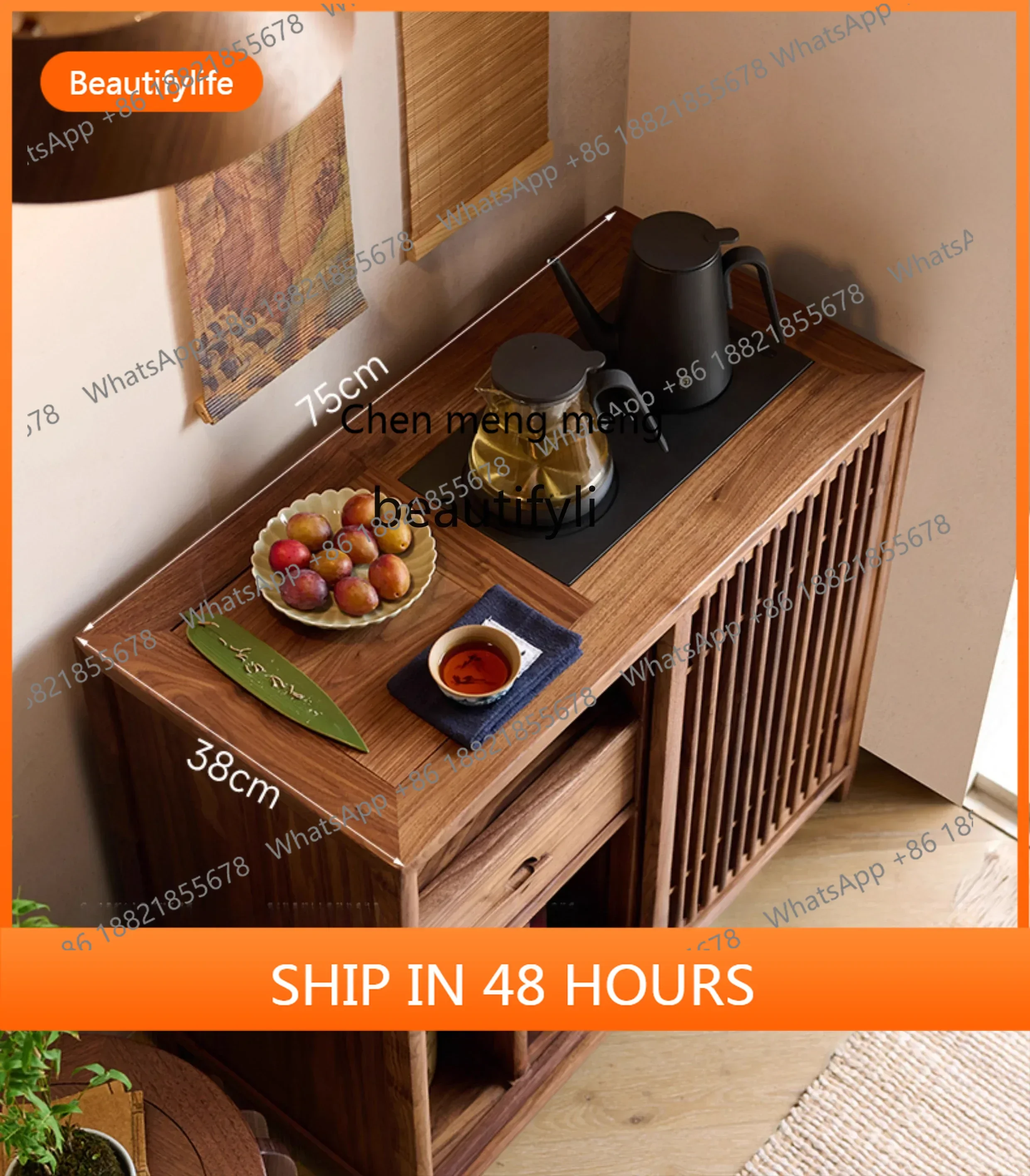 cn8350 ss Tea cabinet, tea side cabinet, living room side tea room kettle integrated cabinet