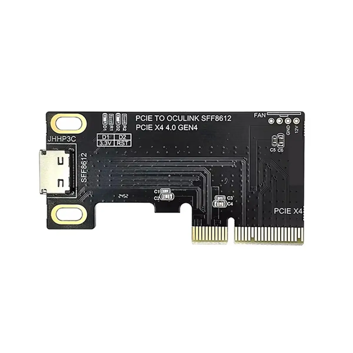 N86R PCIE 4.0 X4 to Oculink Female Adapter PCI Express GEN 4 to OCuLink SFF8612/8611 Data External Graphics Card Adapter