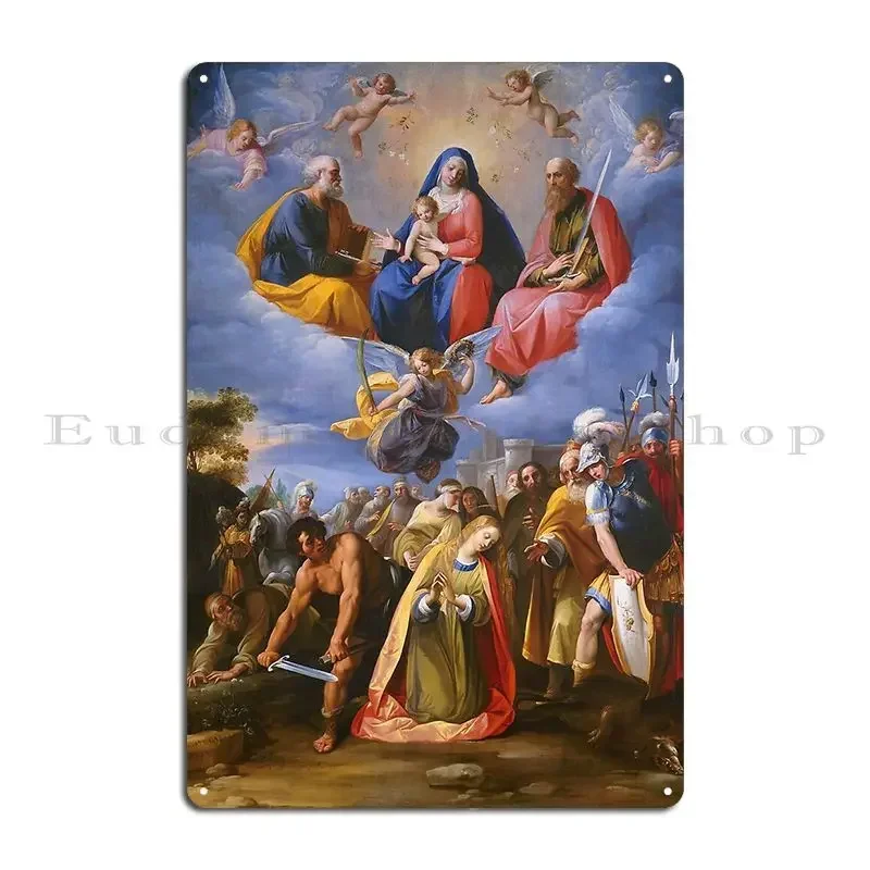 Martyrdom Of Saint Margaret Giuseppe Cesari 1611 Renaissance Christian Art Metal Sign Custom Club Cinema Tin Sign Poster