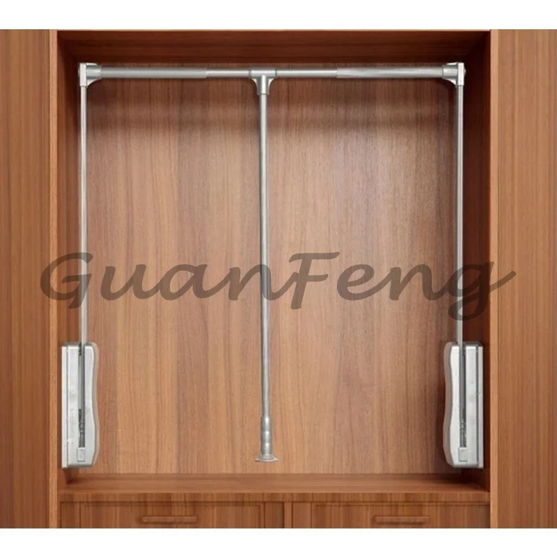 Household cloakroom telescopic automatic return cabinet boom