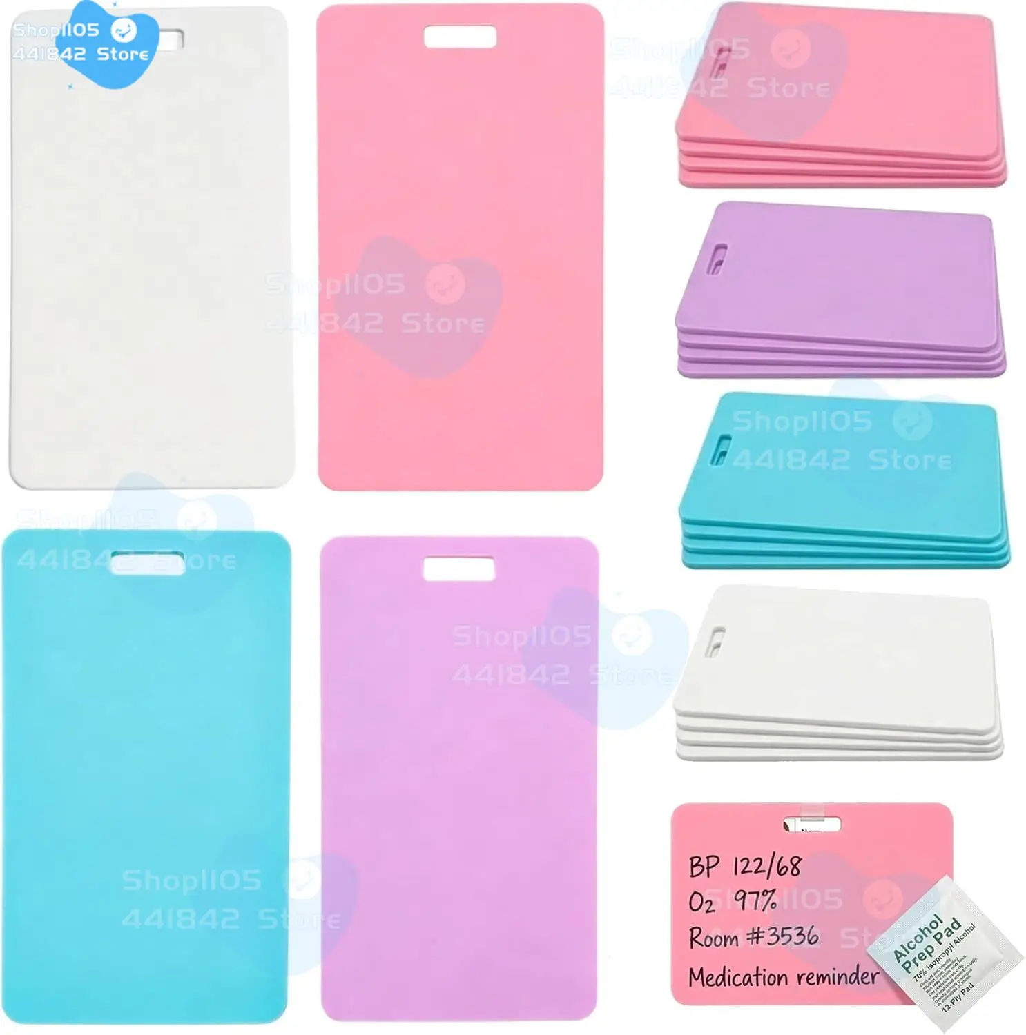 

Erasable Badge Sticky Notes, Reusable Silicone Vertical Horizontal Badge Buddy, Ballpoint Pen Write&Wipeable Notepadfor Nurses