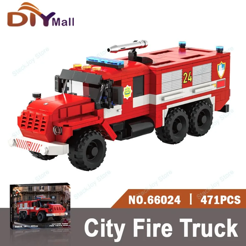 

471PCS Fire Truck Building Blocks Puzzle Assembly Creative Decoration Display Model Boys And Girl Children's Day Gift Toys
