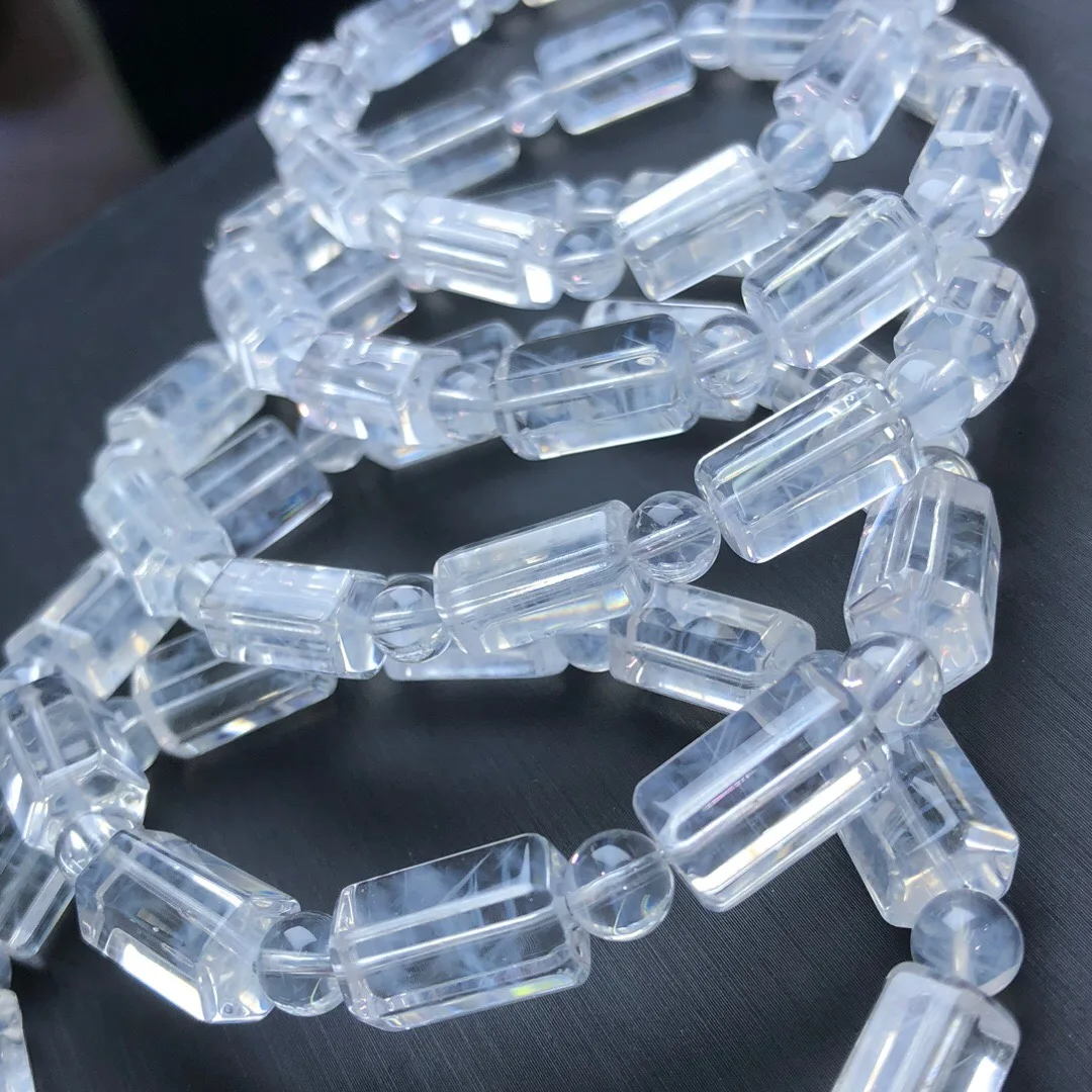 

1 шт., игла из натурального синего пера, синий рутиловый кварцевый браслет, шестиугольная призма, бусины, хрустальная пирамида, игла, перо ангела