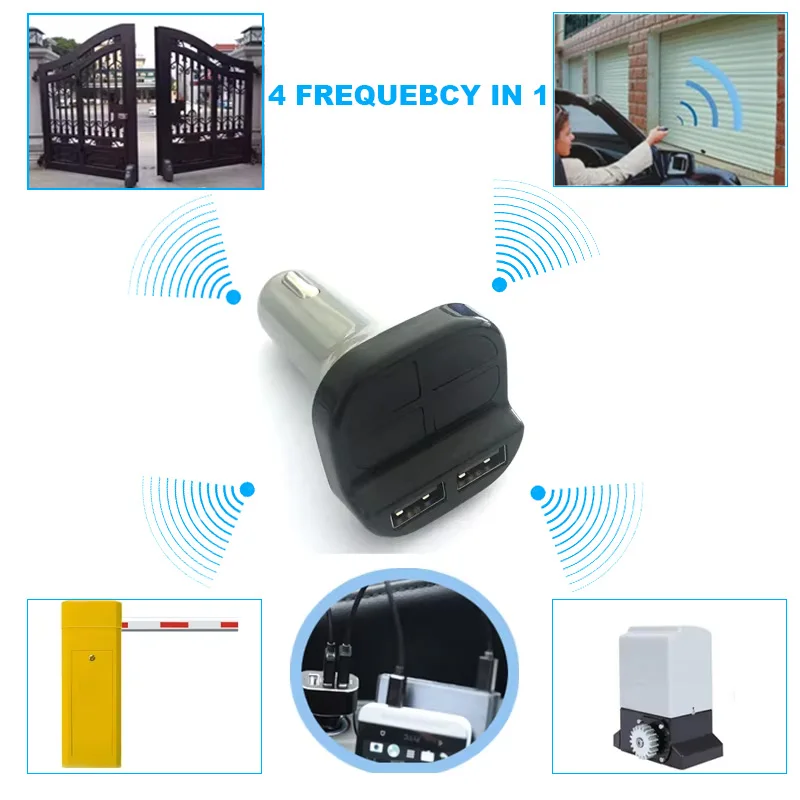 Control remoto Universal de garaje con Usb para cargador de coche, duplicador de copia de puerta, abridor de puerta de garaje con código rodante de 280mhz-868mhz