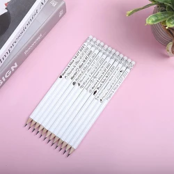 Personalized Engraved Wooden White Pencils Customized School Decor Pen With Eraser Wedding Gift Favors Baby Shower Party
