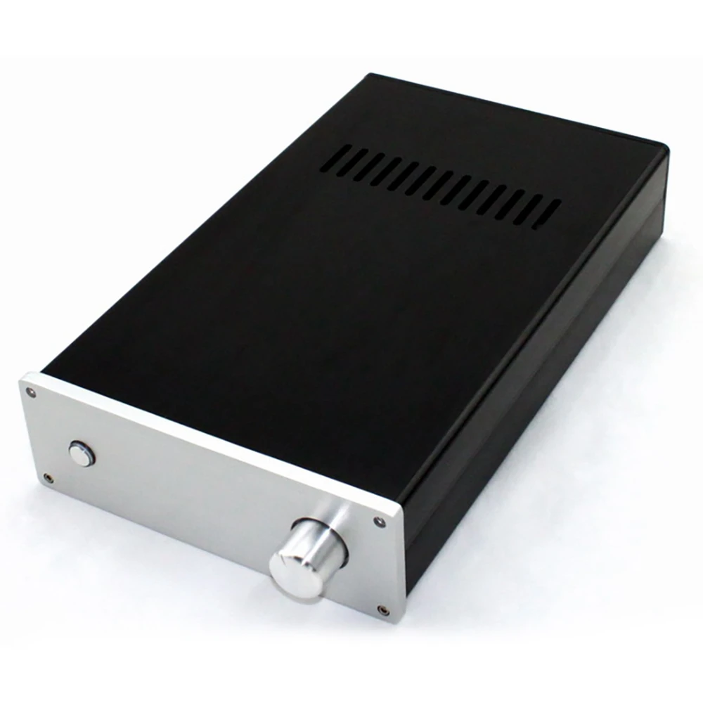 Amplifier Housing,LM3886 All Aluminum Amplifier Chassis DIY Audio Amplifier Housing with Power Outlet