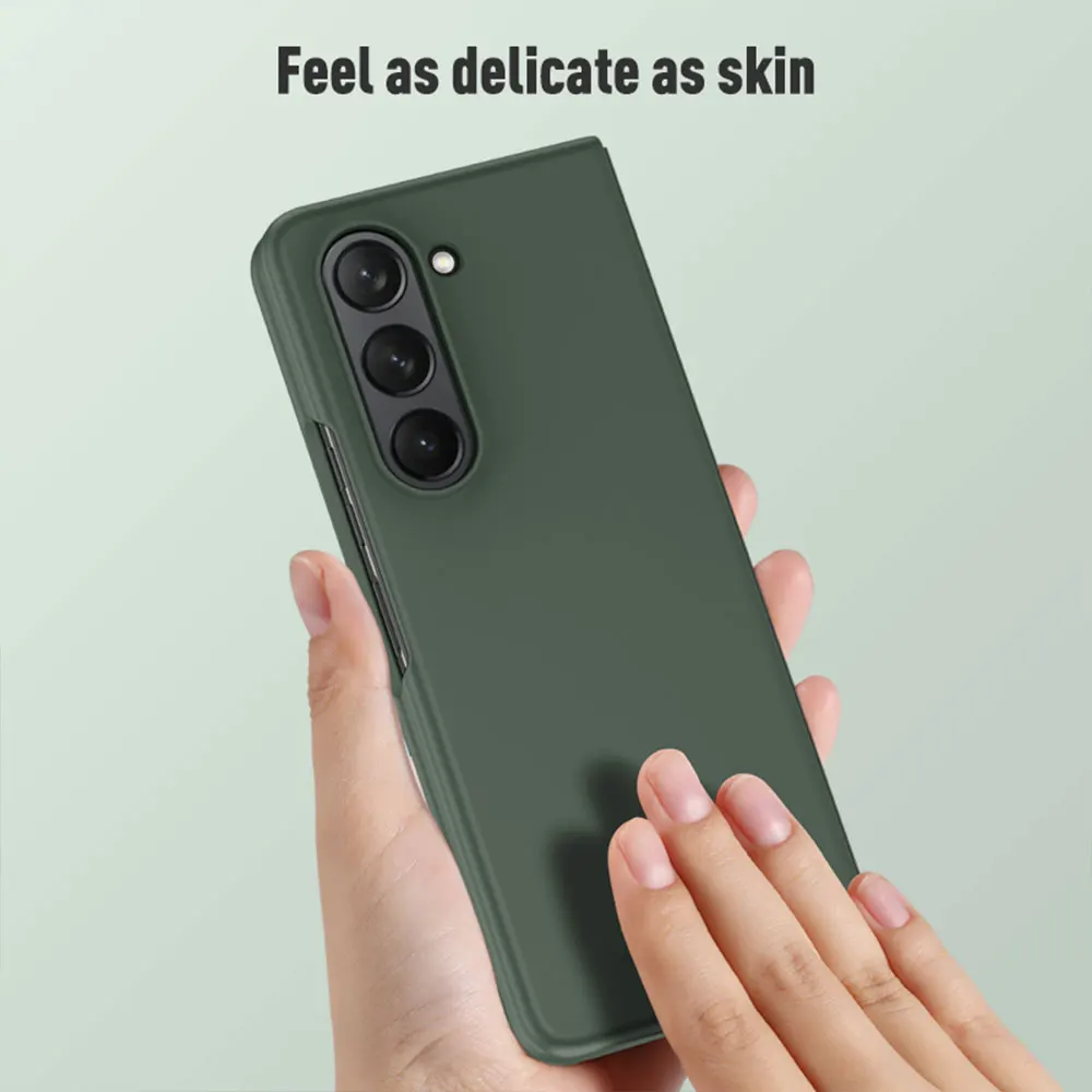 

Business Microscrub Skin Feel Folding Case For Samsung Galaxy Z Fold 5 Solid Color All-inclusive PC Anti-fall Protection Cover