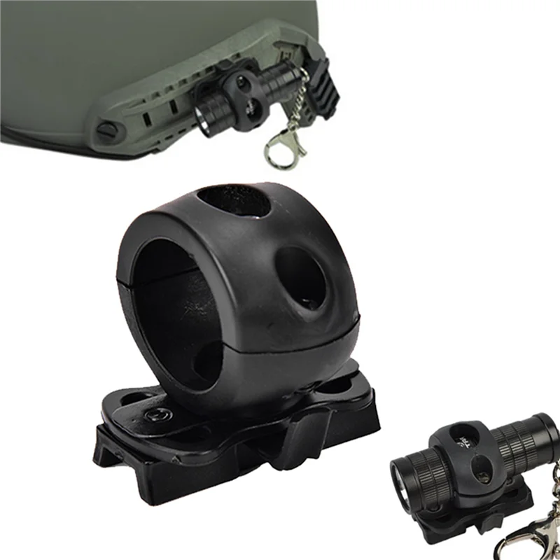 ABAH-3X حامل مشبك مصباح يدوي سريع الإصدار لخوذة سريعة عالمية (FAST، MICH، IBH، إلخ. مع خوذة السكك الحديدية)