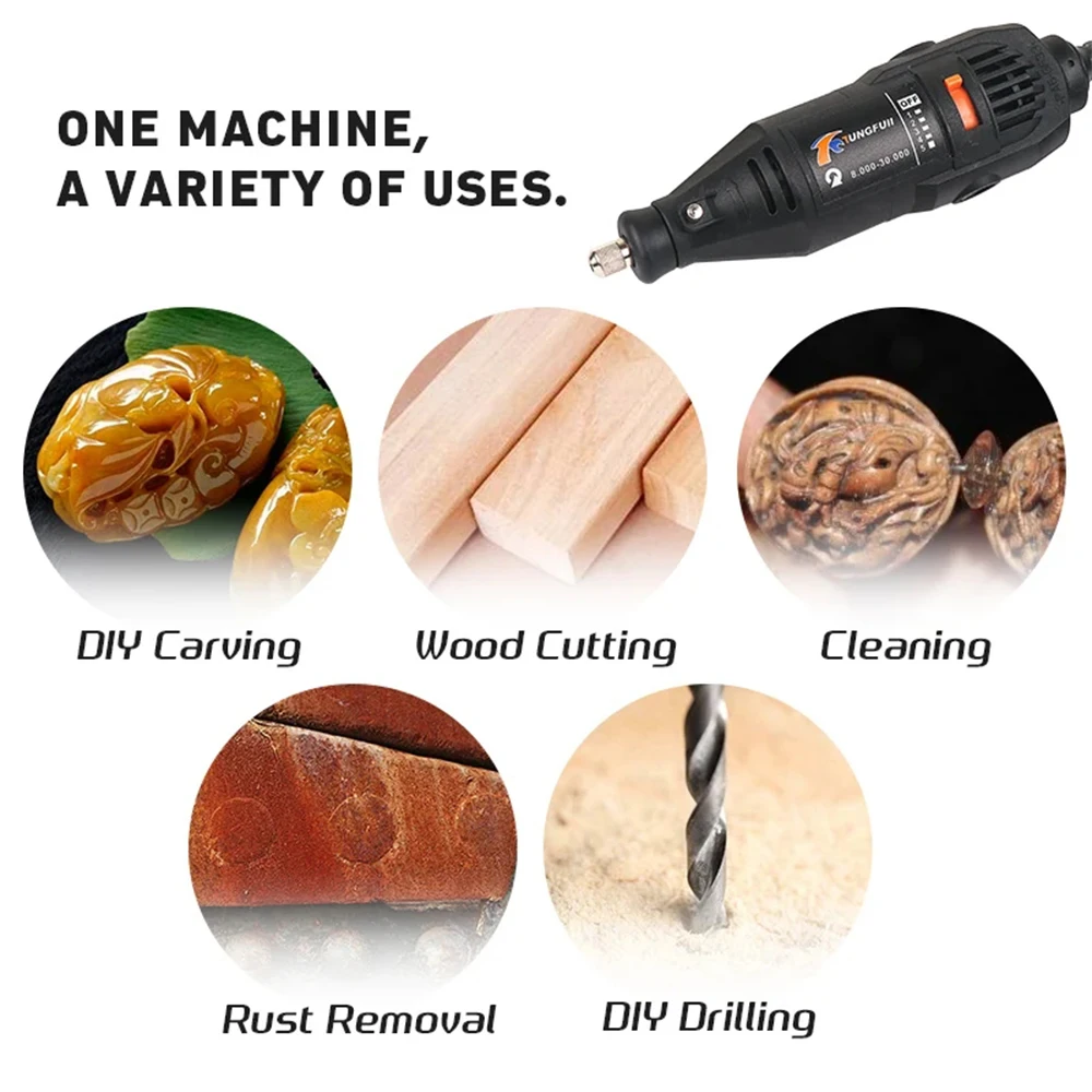 Mini Electric Drill 220V Engraver Electric Drilling Machine For Rotary Tools Mini Dremel Tool With Power Tools Accessories