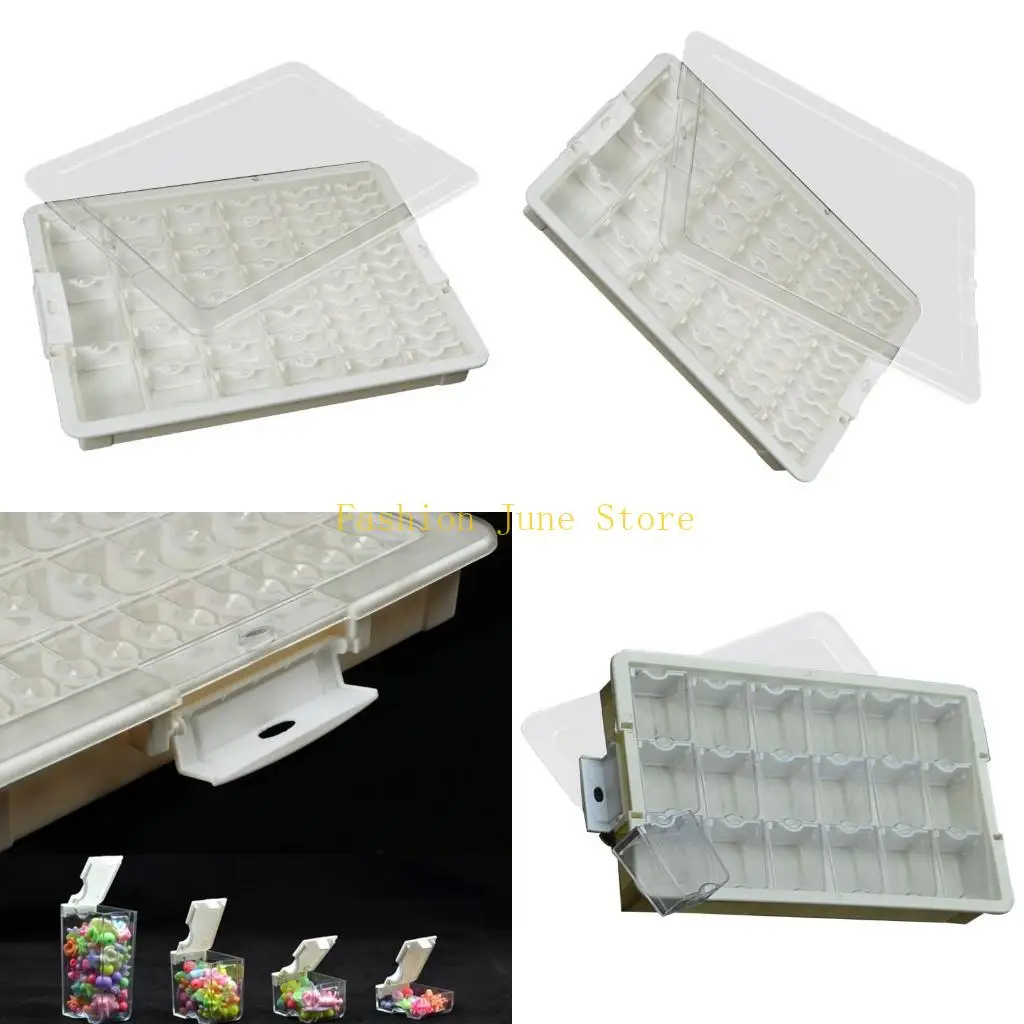 

N5KA Professional Bead Sorting Tray with Transparent Lid Jewelry Storage Container