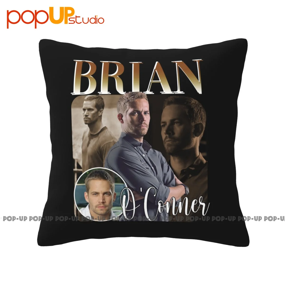 Soft Brian O'Conner Fast And Furious Paul Walker Pillowcase Throw Pillow Cover Bedding Breathable Skin-Friendly